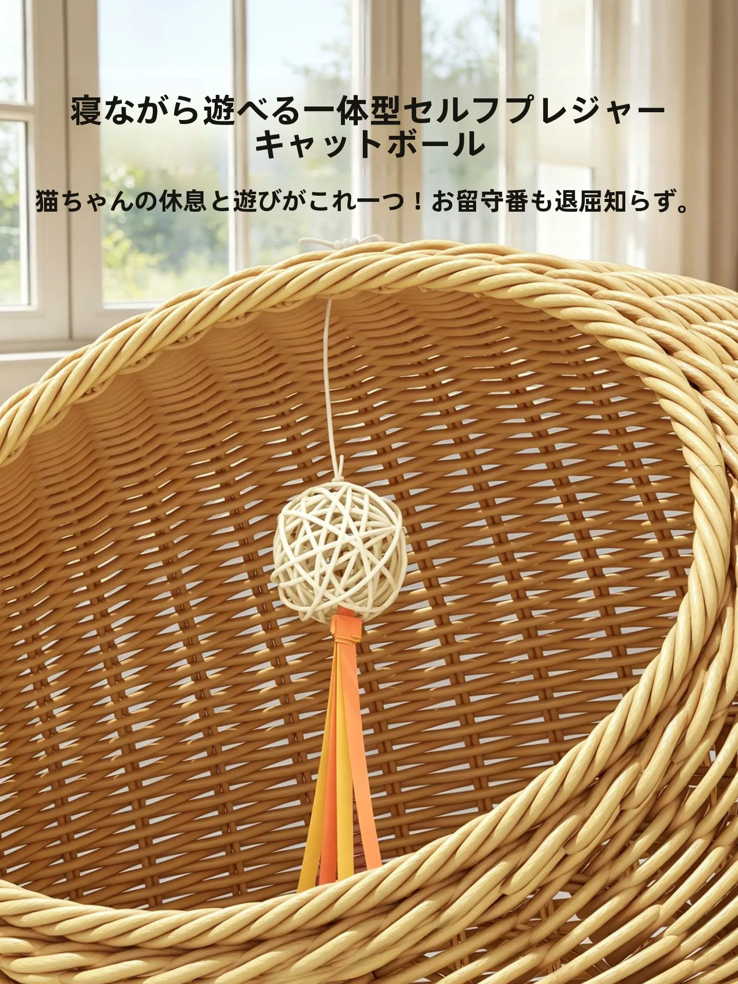 藤編の半封閉式キャットハウス：一人暮らしの猫が快適に過ごせる寝室の設計