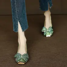 手作り本革フラットシューズ【バタフライリボン・ラメ・プレーン・女性用・快適】