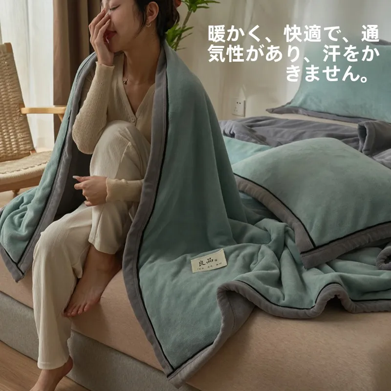 雅鹿珊瑚フリース毛布：冬用加厚タイプの保温性と多様な使用シーン