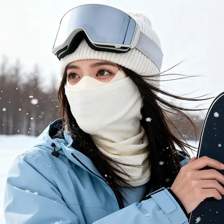 メリノウール製 スキー用マスク【男女兼用・冬用・防寒・防風】