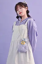 リップポーチ 小銭入れ 花柄 パープル 手提げ シンプル 可愛い ミニバッグ