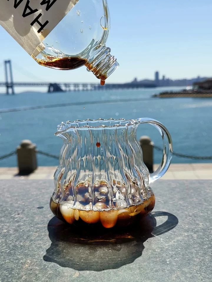 コーヒーポット ハンドドリップシェアポット 家庭用 高ボラン硅酸ガラス 雲ポット 縦縞ポット カボチャポッ  ト