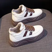 真皮加绒の冬用ブーツ【韓国風・厚底・温かい・高トップ】