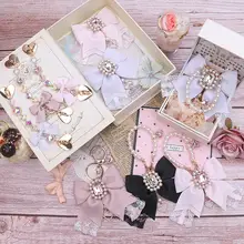 髪飾り ヘアクリップ サイドクリップ パール ラインストーン レース リボン ハンドメイド ガーリー スイート