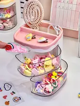 回転式アクセサリー収納ボックス【子供用ヘアバンド・ヘアクリップ・ゴムバンド用】