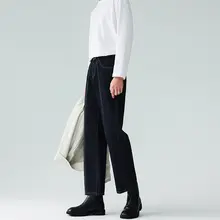 高級デザインのハイウエストデニムパンツ【ワイドストレート・シンプル・ビンテージ風】