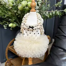 薄い通気性のある花柄フライングスリーブプリンセスドレス