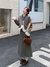 ツイード風 ジャケットとスカートのコーディネート【秋冬用】（セットアップ対応）