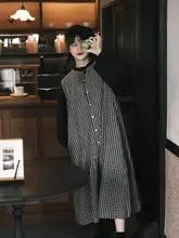 大きめフレアチェック柄キャミワンピース【レトロ・低腰デザイン・女性用】