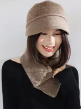 白鹅绒使用のニット帽【秋冬用・暖かく厚手・ベースボールキャップ・防寒デザイン】