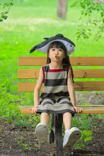 オリジナルデザイン 子供用ワンピース【夏用・ストライプ・カラーブロック・ノースリーブ】（セットアップ対応）