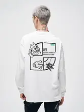 カートゥーンデザイン メンズ長袖Tシャツ【コットン・秋用・インナー】