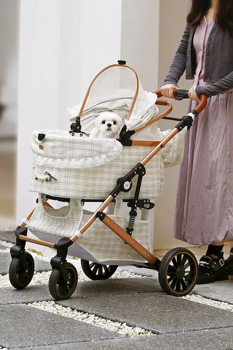 ペット用折りたたみ式キャリーカー【小型・中型犬猫対応・軽量・手引き】