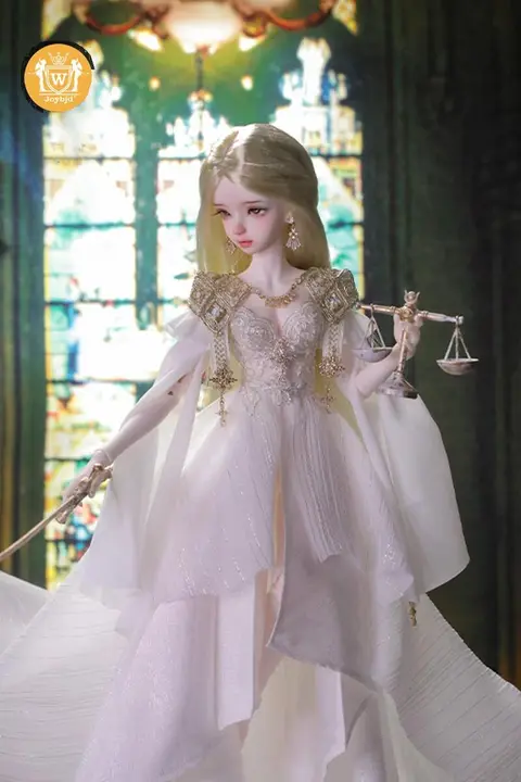 長袖ロングドレスのBJDドール【レイラ・太陽の女神デザイン】（セットアップ対応）