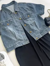 春秋用薄手デニムシャツカーディガン【レディース・ゆったりフィット・ワンピースとのコーディネートに最適】