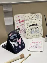 かわいい折りたたみ式デスクミラー【持ち運び便利・メイク用・学生寮対応】