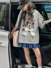 勾花デザインの女児夏用短袖Tシャツ【ゆったりとしたサイズ・カジュアルスタイル】（セットアップ対応）