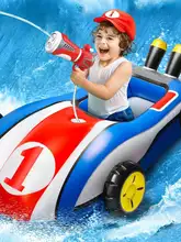 子供用エアボート【PVC製・水遊び用・スプリンクラー付き・アウトドア対応】