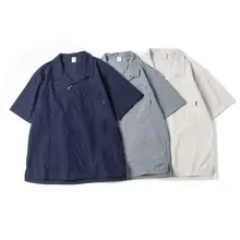 レトロスタイルのキューバカラー夏用薄手速乾ショートスリーブシャツ【ゆったりフィット・カジュアル】