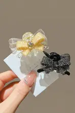 大きなリボン付きヘアクリップ【高級感・女性用・前髪用・大サイズ】