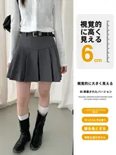 ブラックJKプリーツスカート【春夏用・デザイン性・Aライン・ショート丈】（セットアップ対応）