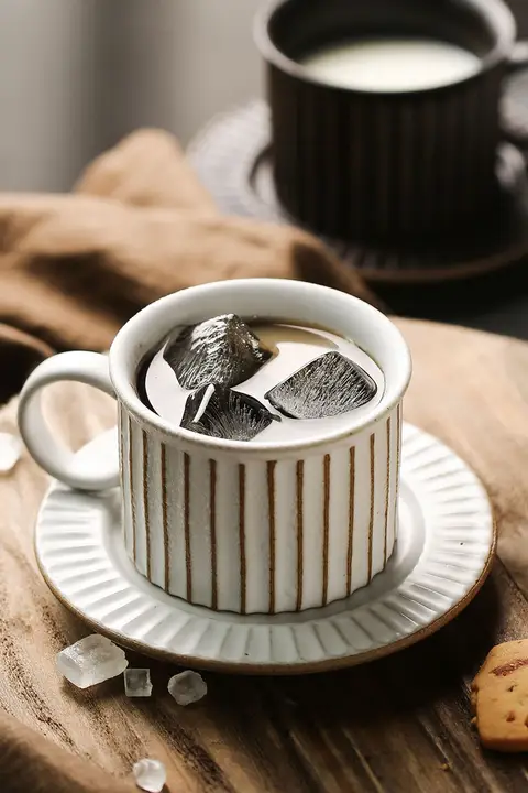 陶器 コーヒーカップ&ソーサー 家庭用 アフタヌーンティー レトロ風 手作り 日本風