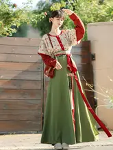春季用オリジナル漢服【唐風デザイン・ウエストまでの長さ・日常用】（セットアップ対応）