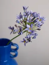高級感漂う紫色の百子蓮の造花ブーケ【インテリア・デスク装飾用】