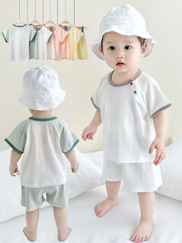 ベビー服 セットアップ：軽量短袖ショートパンツで夏を快適に