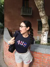 アメリカンストライプのワイドレッグハーフパンツ【高ウエスト・ゆったり・刺繍入り】