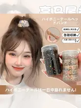 カラー太めポニーテール用ヘアゴム【高弾力・長持ち・秋冬用・ファー素材】