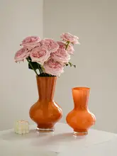 フェントン風 中古ガラス花瓶【高級感・デスク装飾用・フランス風・水栽培用】