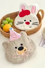 可愛い掛け式珊瑚绒手拭きタオル【吸水性抜群・キッチン・洗面所用】