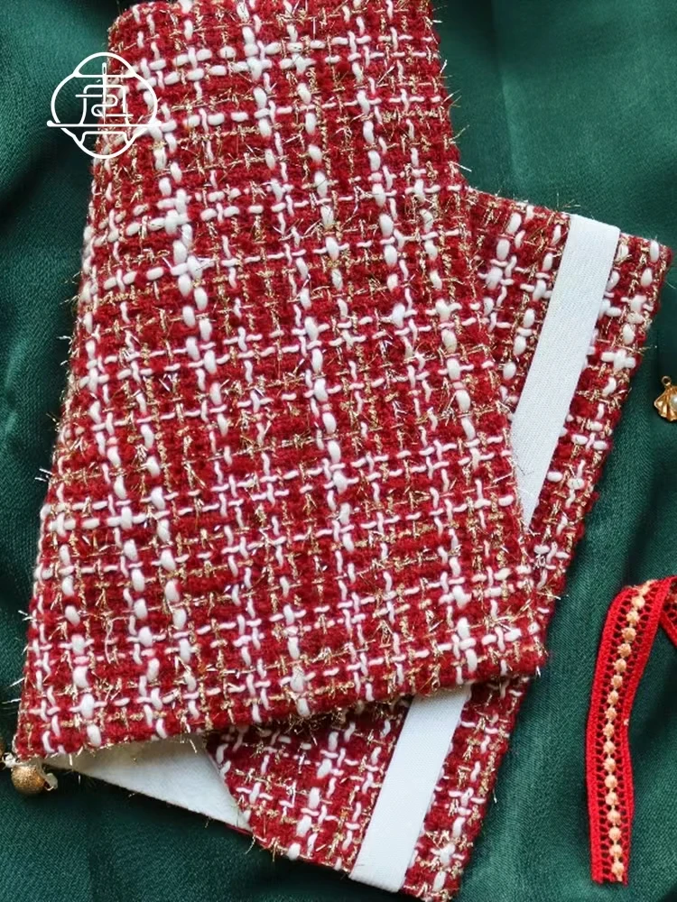 ありがとうノート 体 おしゃれ：クリスマスゴールド織りレッド手作り布製ノートカバーの実用性とシーン別活用法