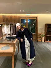 スイス風 ヴィンテージ風 チェック柄ダブル フェイスウールロングコート