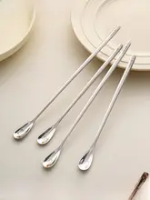 onlycook 316Lステンレス製ロングハンドルスプーン【コーヒー・アイスクリーム用・ミルクティー・ハチミツ】