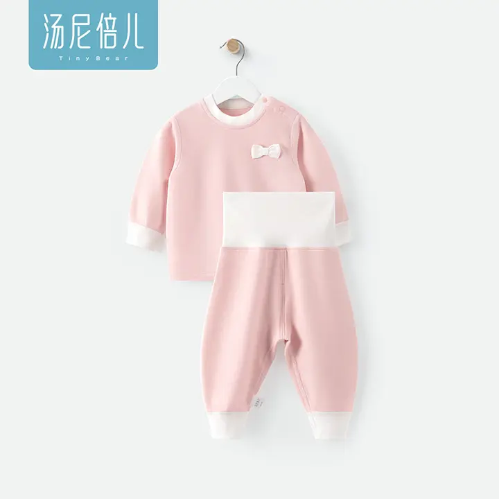 赤ちゃんのお腹を守るパジャマ【秋冬用・高腰・ルームウェア・女の子向け】（セットアップ対応）