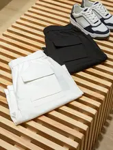 夏用ショートパンツ【コットンリネン混紡・通気性・ウエストひも調整可】