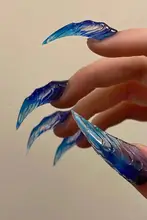 裂空爪デザインの爪用シール【尖型・簡単装着・磨き不要】