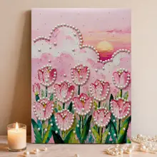手作りダイヤモンド絵画【星河・バラ・植物デザイン・インテリア装飾用】