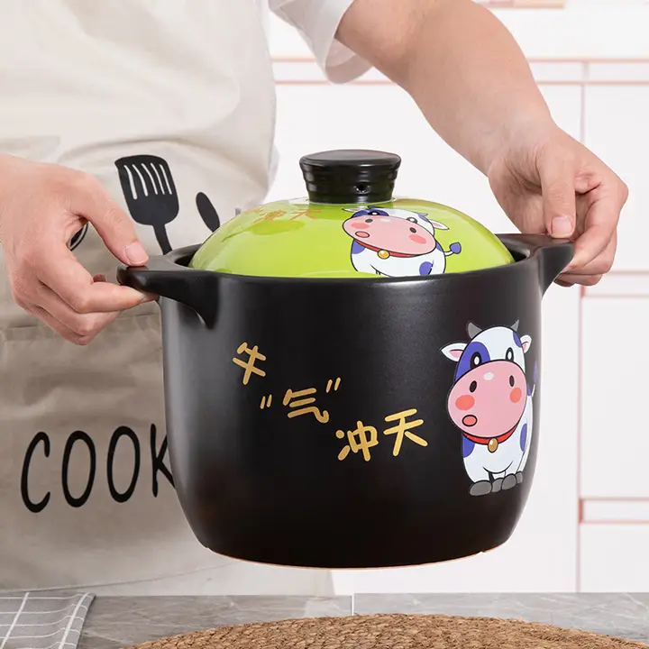 耐熱性の小型陶器鍋【煮込み・ガス・IH対応・家庭用】