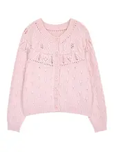 優しいフラワーハンドニットカーディガン【冬用・可愛いデザイン・女性用】