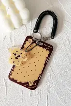 チョコレートクッキー風デザインの携帯カードケース【バス・地下鉄・食堂・入館証用】