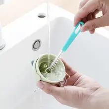 乳房用ボトル・水筒・ストロー専用清掃ブラシ【不锈鋼製・細長デザイン】