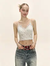 レースキャミソール【セクシーVネック・夏用・フィット感あるデザイン】
