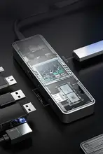 Sundand 6in1透明マルチアダプター【Type-CからUSB変換・4K対応・多ポート】