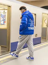 大きいサイズのダックダウンジャケット【冬用・厚手・クラインブルー】