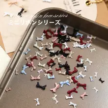ミニリボンネイル飾り【カラフル・樹脂製・デコレーション用】