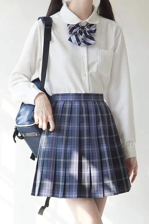 JK制服 基本デザイン シャープカラー 半袖・長袖対応 トップス【学生用・透けない素材・ベーシックスタイル】