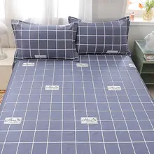 100%綿製 シングルベッドシーツ【1.2m・枕カバー2点付き・学生寮用】